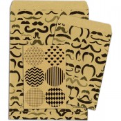 Kraft Gift Bags - Mustache